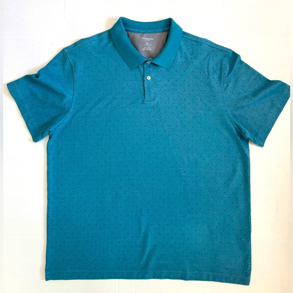 VanHeusen (flex) Men’s Polka Dot Polo. Size XL